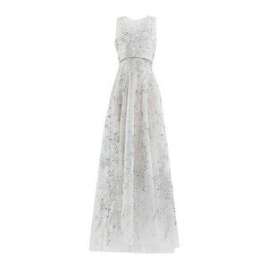 Saiid Kobeisy Intricately Embroidered Off-White Maxi Dress - NWT